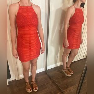 Topshop red mini dress